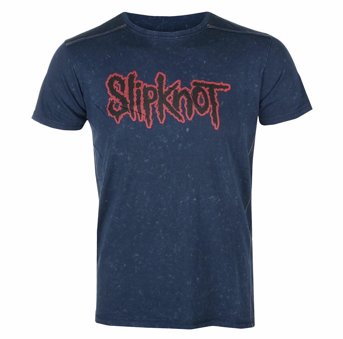 Metál Póló Férfi Slipknot - Logo Snow Wash NAVY - ROCK OFF - SKSWASH02MN S