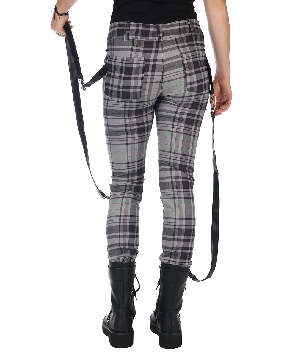 Női Nadrág KILLSTAR - Office Riot - Grey Tartan XL