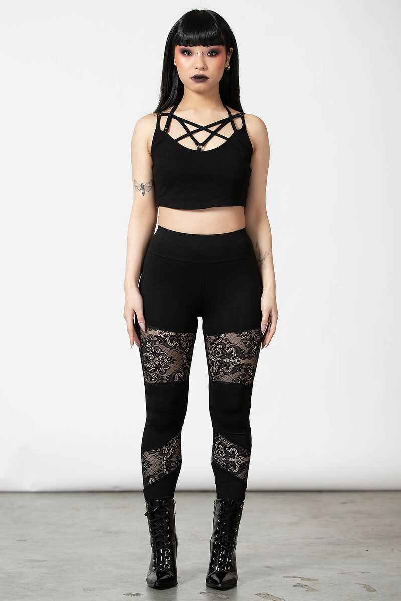 Női Nadrág (leggings), KILLSTAR - Nixie - Fekete XS