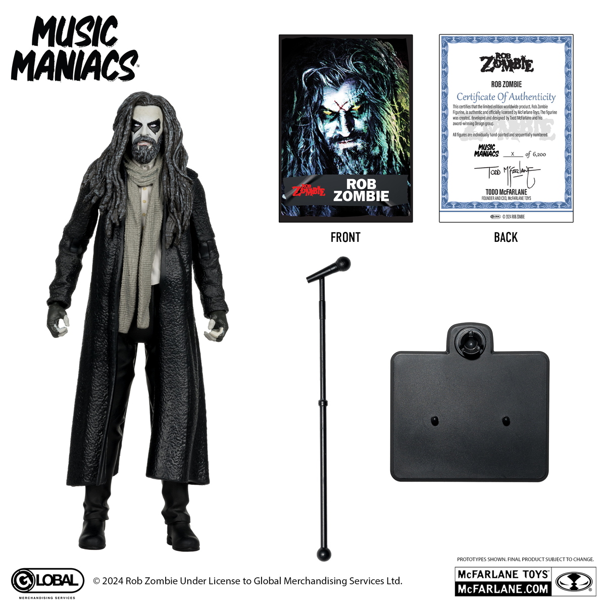 Figura Rob Zombie - Metal Music Maniacs Action Figure Wave 2